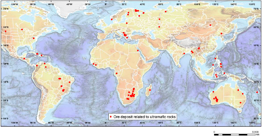 Ore-deposits-related-to-ultramafic-rocks-lying-less-than-300-km-from-a-CO-2-emission